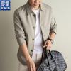 ROMON Men's Lapel Wrinkle-Free Business Casual Jacket
