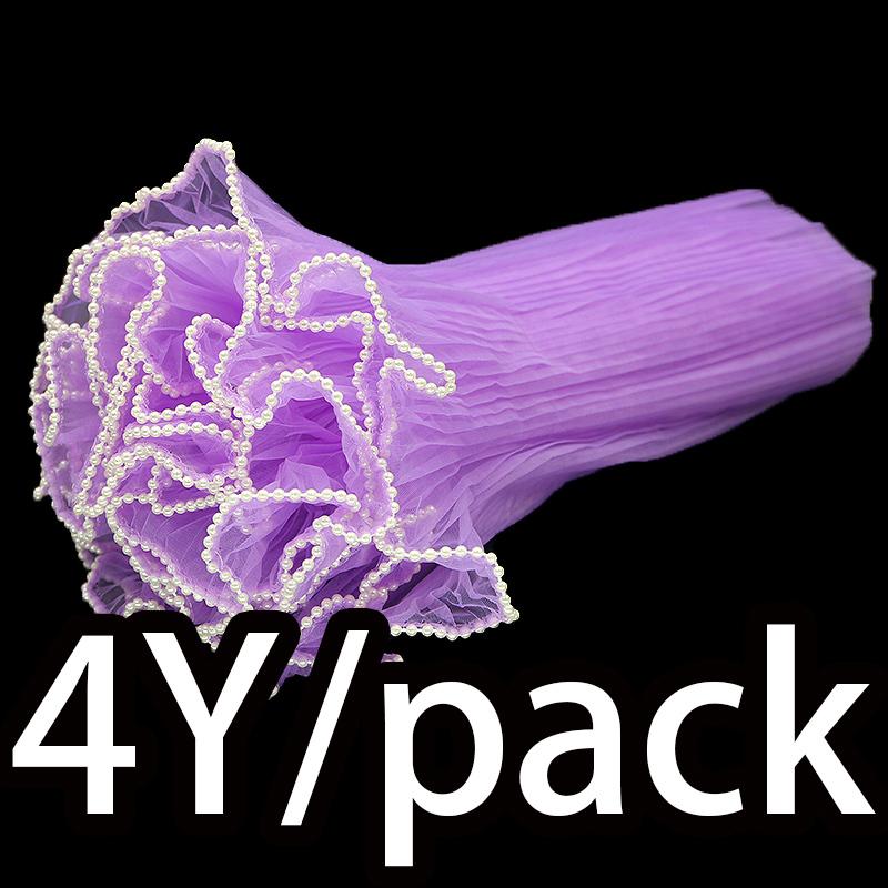 (4 Yards/bag) 28cm Wave Yarn Pearl Edge Yarn Valentine's Day Gift Flower Packaging Material Wedding Decoration Lace Handmade DIY