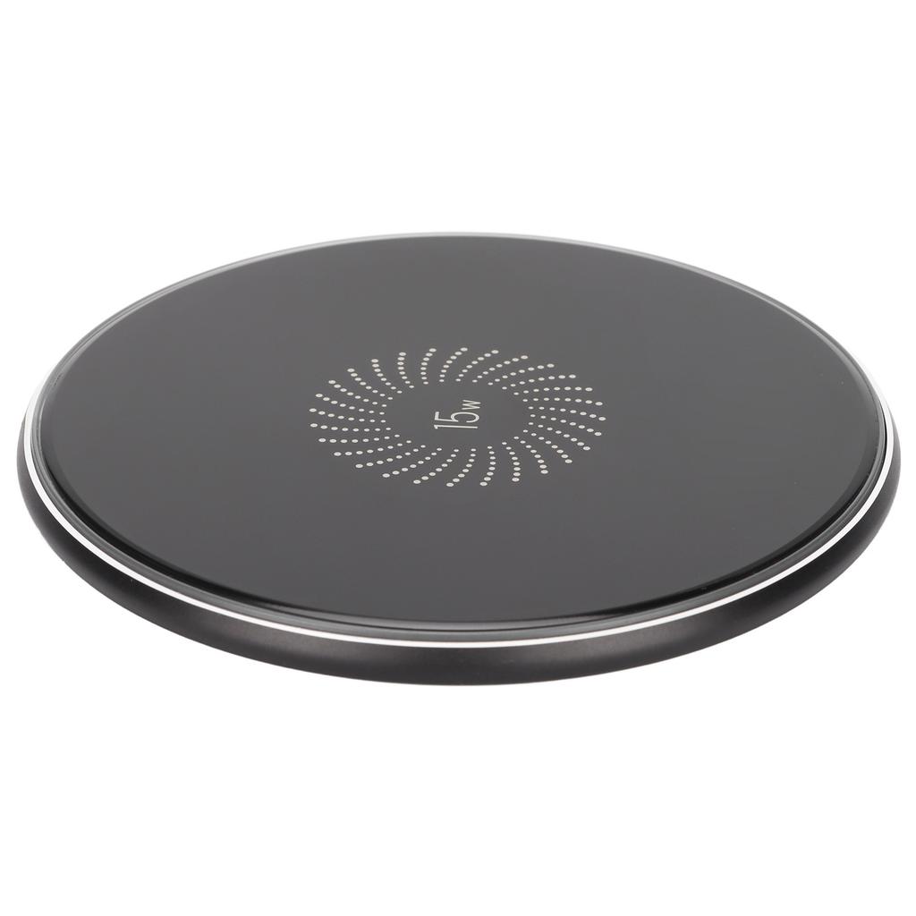 15W Wireless Fast Charger with 1m TypeC Cable Pure Copper Coil Fast Wireless Charging Pad