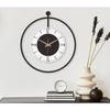 Large World Map Wall Clock, Metal Minimalist Modern Clock, Round Silent Non-Ticking Battery Operated Wall Clocks for Living Room/Home
