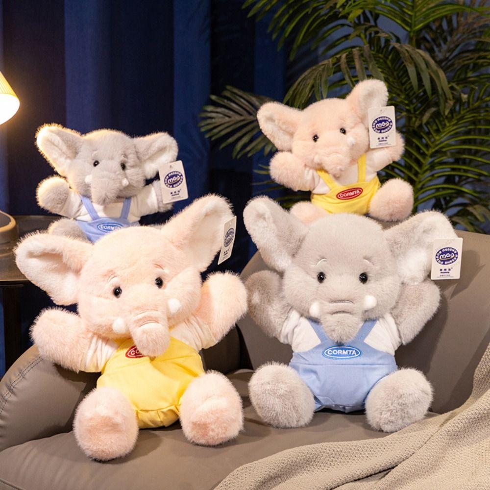 Soft Elephant Plush Doll PP Cotton Stuffed Elephant Toy Hugging Plush Toy Birthday Parties