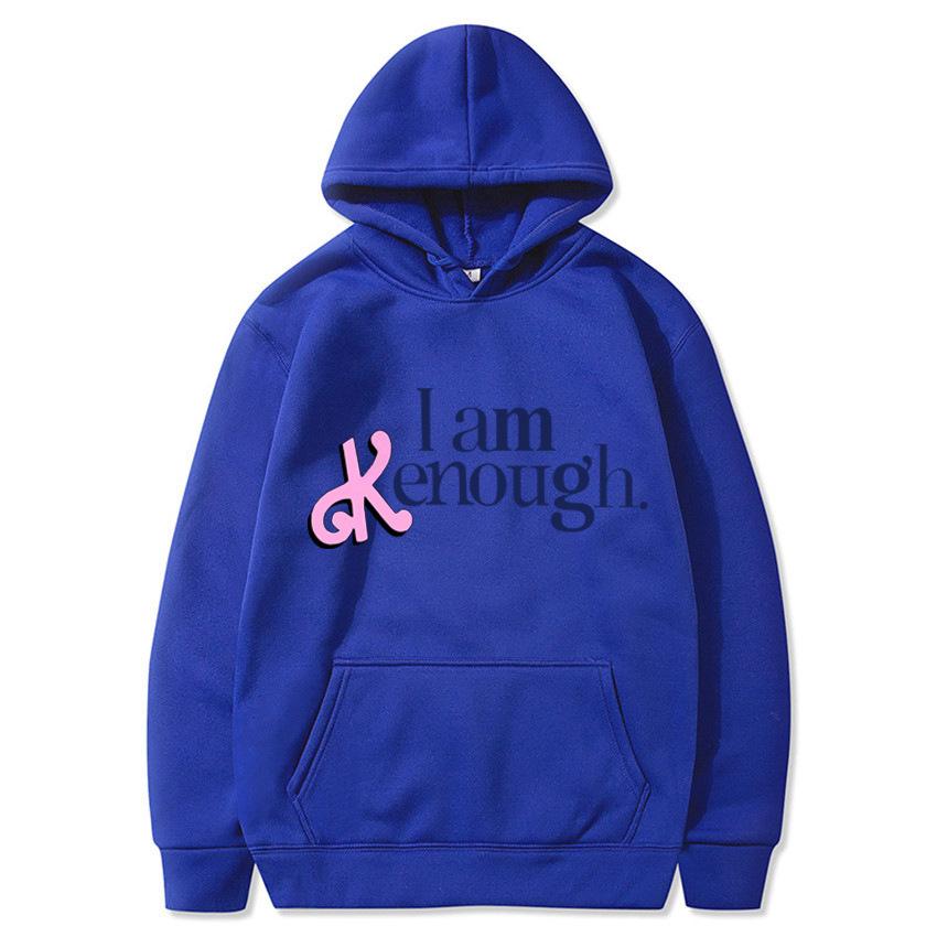2025 new I Am Kenough letter print hooded loose sweater men's and women's hooded sweater