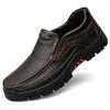 Italy Handmade Genuine Leather Shoes 47 Men Loafers Soft Leather Men Thick Sole Casual Shoe Male Footwear Black Brown Slip-on