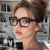 Trend Black Computer Glasses Frame Women Men Anti Blue Light Square Eyewear Blocking Glasses Optical Spectacle Eyeglasses
