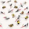 Artificial Tussock Red Tail Moth Bait & Bumble Bee Dry Fly Bait -Mixed Styles Artificial Fishing For Trout/Bass/Salmon/Perch/Carp Bait -6/10Pcs/Box