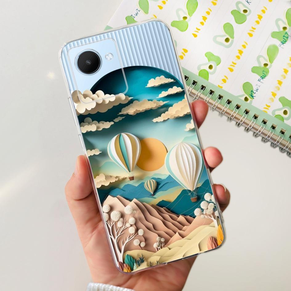 Für Realme C30 C30S Hülle RMX3690 RMX3581 Süßer Panda Weiche Klare Silikon Handyhülle auf RealmeC30 RealmeC30S Narzo 50i Prime Funda