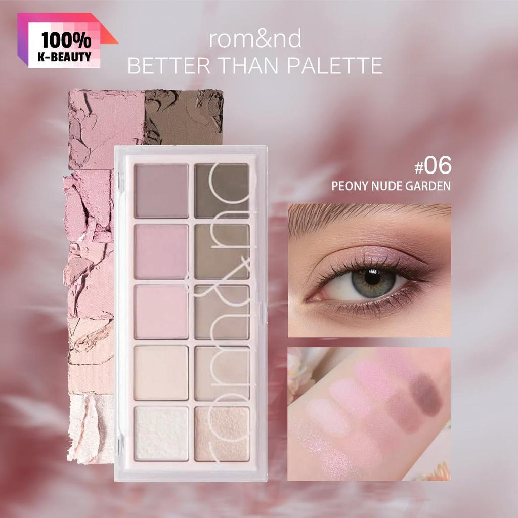 Rom&nd MELHOR QUE AS PALETAS 00-09/11-13, Inspirada no Jardim, Tons Totalmente Harmoniosos, Amigável para Iniciantes, Multiuso, K-Beauty, Maquiagem Coreana