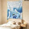 Blue'S Clues Wall Tapestry Aesthetic Wall Hanging Printed Fabric Blanket Decorative Tapestries For Bedroom Living Room Home Decor