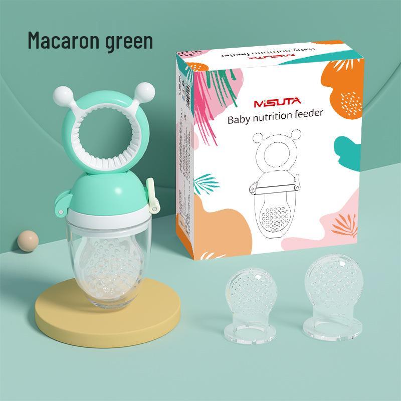 MISUTA Silicone Baby Teether Fruit & Veggie Feeder Stick