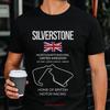 Silverstone Race Track T Shirt Motorsport Enthusiast Vintage Fashion Stylish Unisex Streetwear Versatile