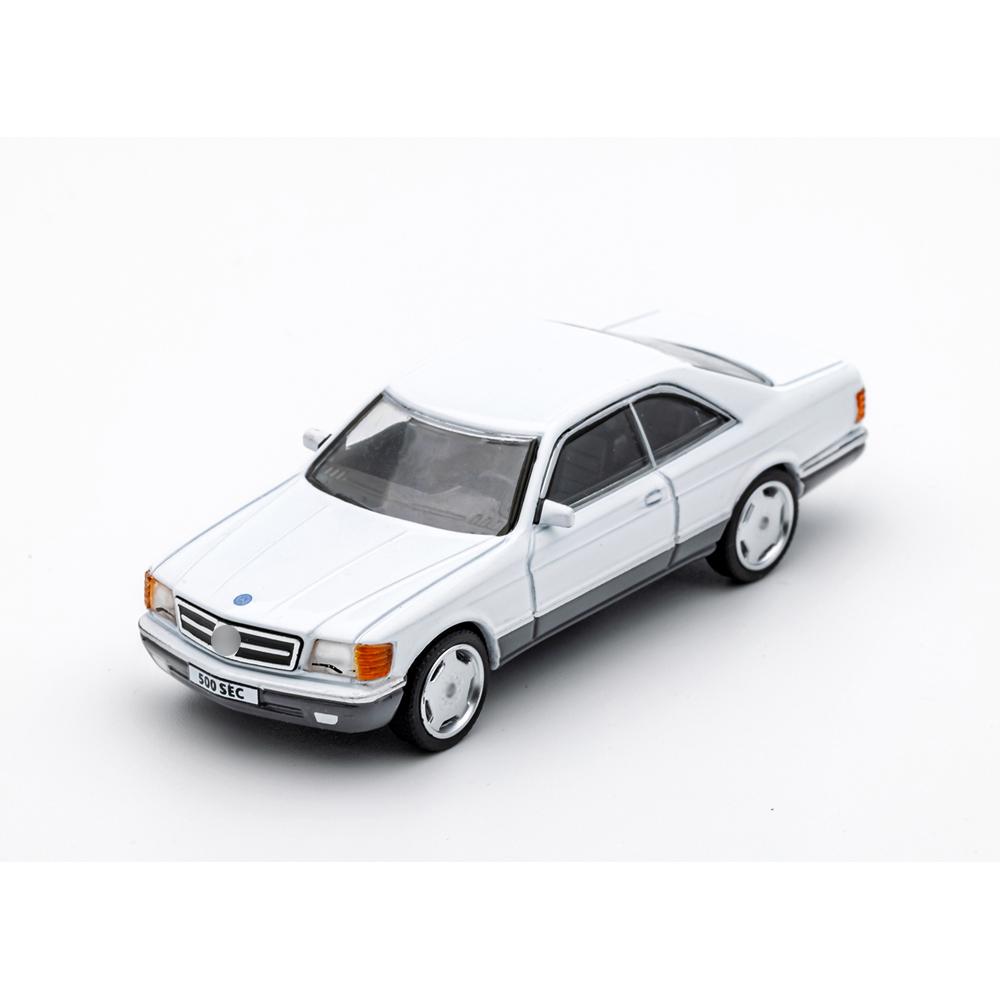 Dct 1/64 500Sec Retro Duitse Coupé Diecast Legering Voertuigmodel Met Transparante Displaydoos Hobby Verzamelobject Speelgoed Cadeaus