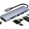 8 in 1 USB C Docking Stations USB C Hubs with HDMIs 4K30Hz PD55W for Laptop Tablets /TF Card Reader Fast Charging