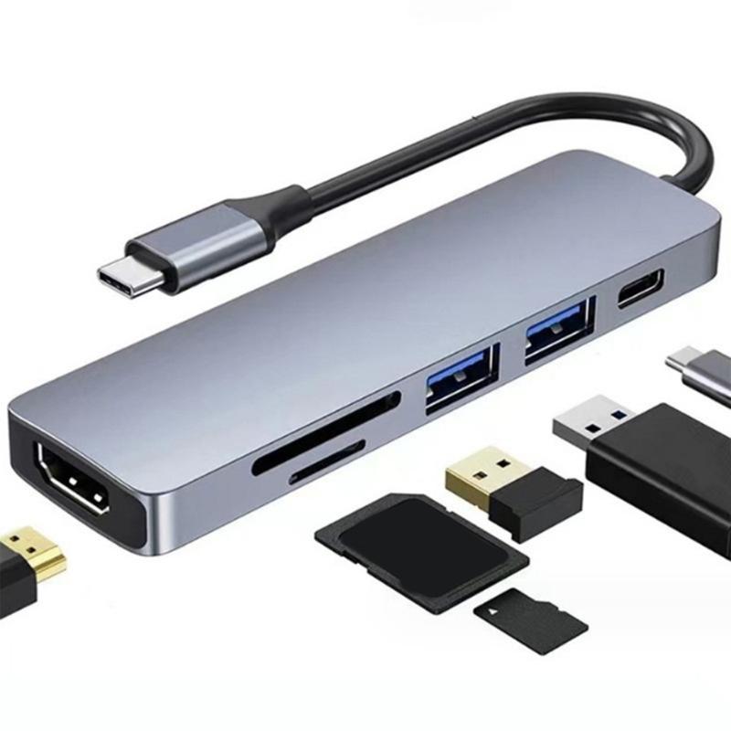 8 in 1 USB C Docking Stations USB C Hubs with HDMIs 4K30Hz PD55W for Laptop Tablets /TF Card Reader Fast Charging