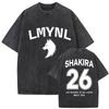 Retro Gewaschen Shakira LMYNL Welttournee 2026 T-Shirts Las Mujeres Ya No Lloran Doppelseitiger Druck T-Shirt Herren Damen Oversized T-Shirts