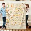 Guinea Pig Cartoon Flannel Blanket Soft Cozy Throws Napping Travel Use