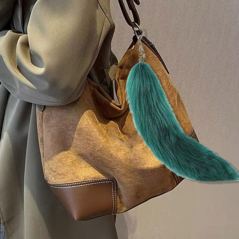 Unique Key Charm Colorful Pendant Animal Tail Pendant Key Ornament Bag Pendant Colorful Keyrings Gift for Fashion Lover