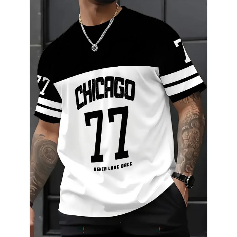 

Мужская футболка с графикой Chicago 23, футболка с коротким рукавом, спортивная женская футболка, унисекс, повседневная, для ежедневной носки, летняя, мужская футболка для гонок M