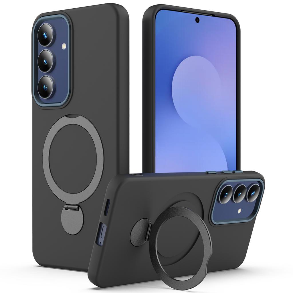 Pour Samsung Galaxy A56 5G Coque Magnétique Support Anneau Rotatif Coque Arrière en TPU + PC