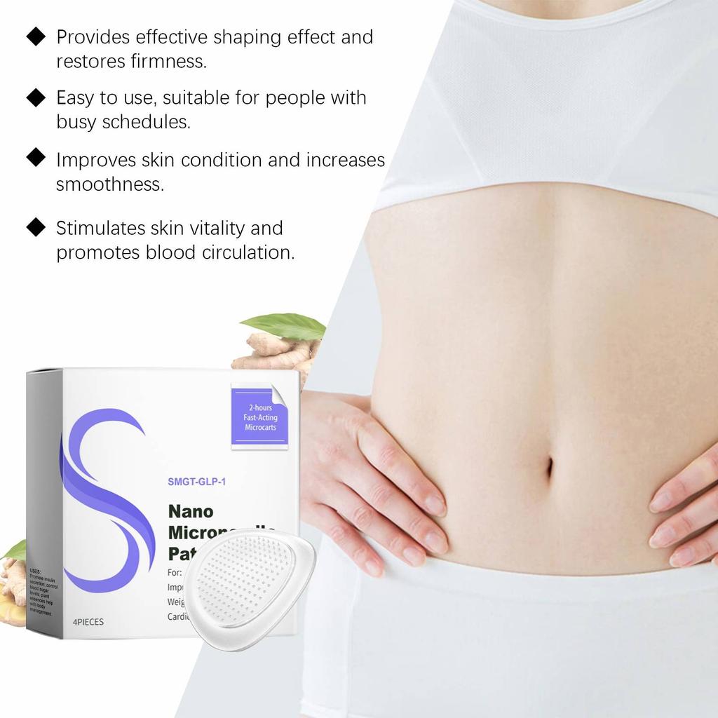 Nano Micro Needle Sticker, Firm Slimming, Painles, Full Stomach, Body Sticker, Tight Fit (4pcs/1box)