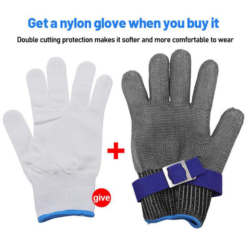 Stainless Steel Gloves Anti-cut Wear-resistant Slaughter Gardening Hand Protect Working Gloves Metal Mesh Butcher Kitchen Gloves
