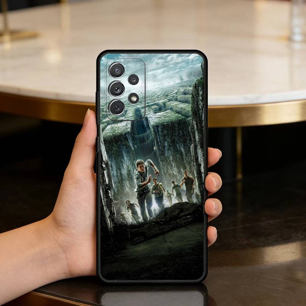 The M-Maze R-Runner Phone Case For Samsung Galaxy A73,A72,A71,A70,A53,A52,A51,Soft Silicone Black Cover