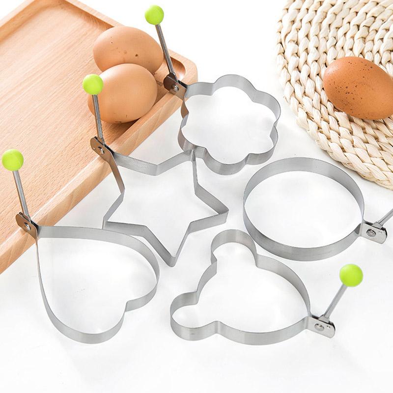 Stainless Steel Fried Egg Shaper Mould Maker Breakfast Baking Pancake Mold Creative Cake Tool Baking Cooking Kitchen Gadgets