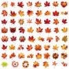 60 Transparent Maple Leaf Sticker Bag Waterproof Transparent PET Material Decorative Guitar Notebook Sticker