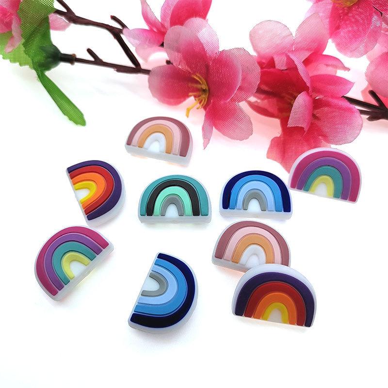 Rainbow Silicone Baby Teether - DIY Cartoon Teething Toy for Infants
