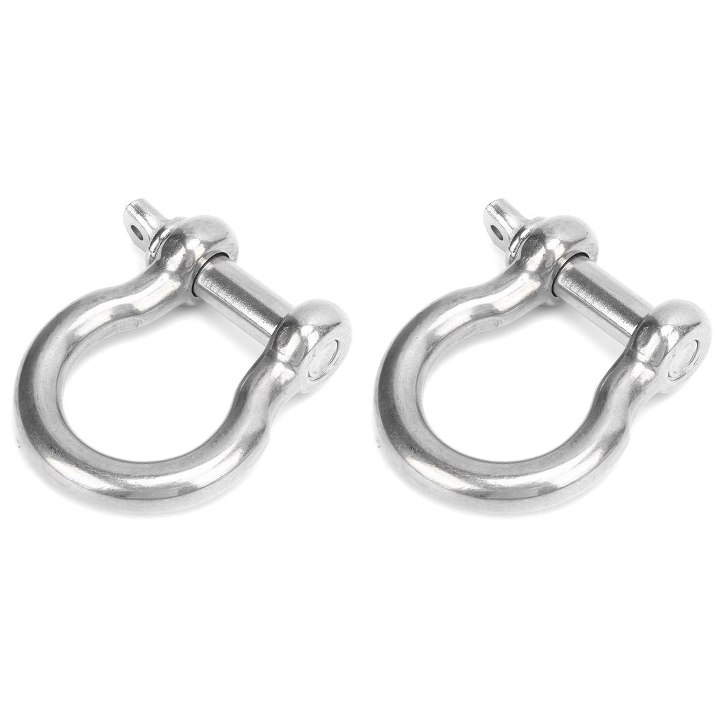 2pcs Bow Shackle Stainless Steel Anti Corrosion D Ring Anchor for Camping Hiking Outdoor Sports(M18 950kg Load )
