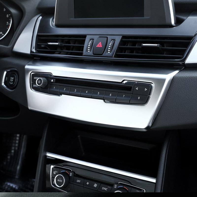 For BMW F46 LCI 2 Series Gran Tourer 2016 2017 2018 Car Interior ABS Silver Sticker Gear Shift Panel Cover Trim