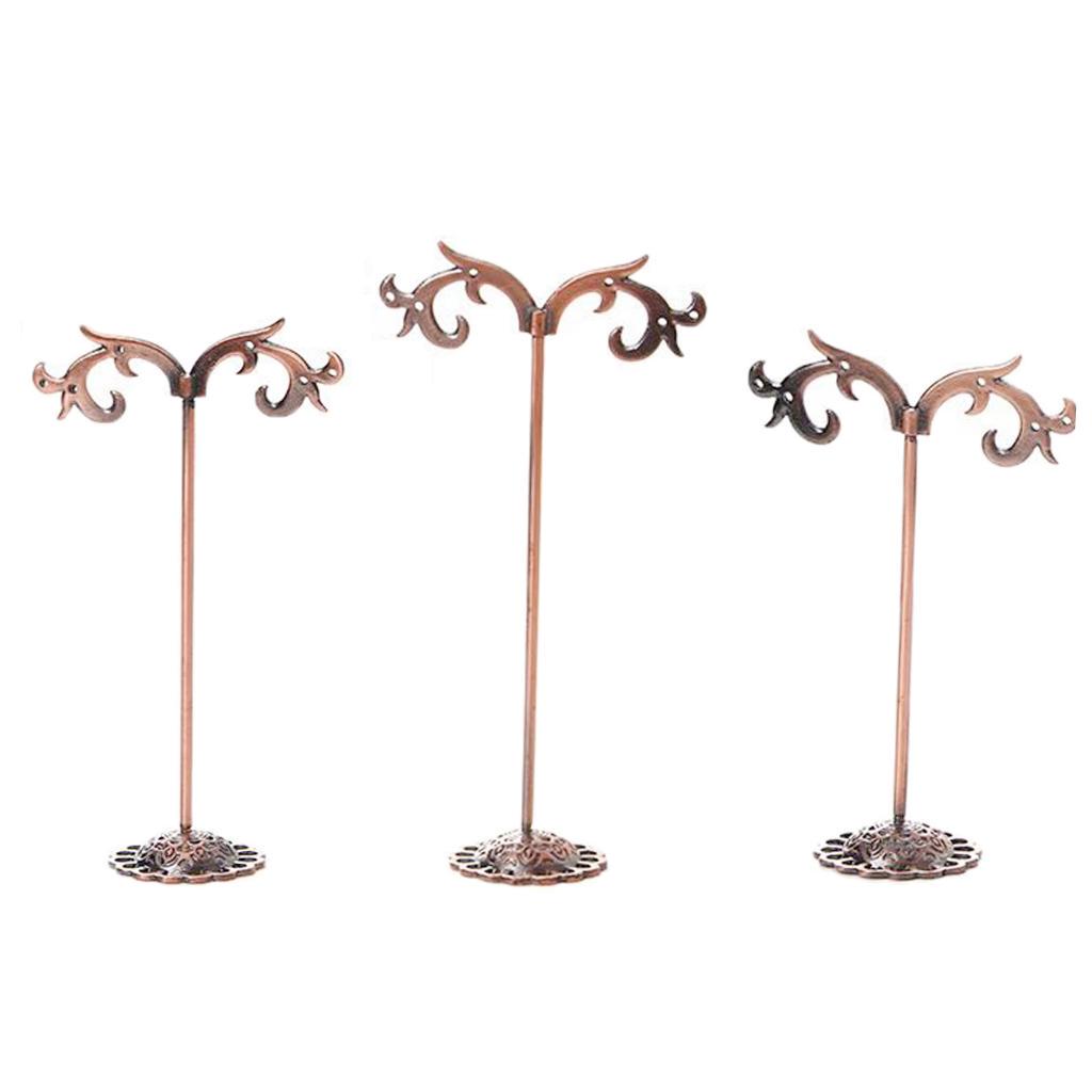 3x Iron T Bar Earring Necklace Jewelry Display Stand Rack