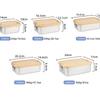 Junkaiwei Outdoor Stainless Steel Lunch Box with Bamboo Lid