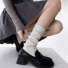 Socks Korean Style Pleated Bubble Socks Simple And Loose White Stacked Socks 2024
