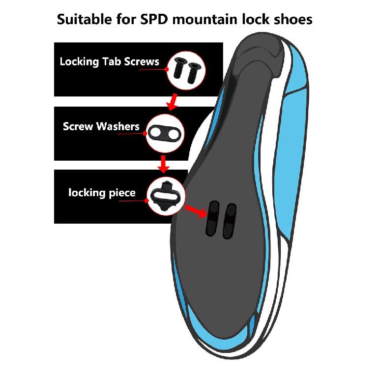 RACEWORK MTB Bike Lock Pedal For Shimano SPD System Nylon Body + Chrome Molybdenum Steel Core Double-sided Locking Footrest