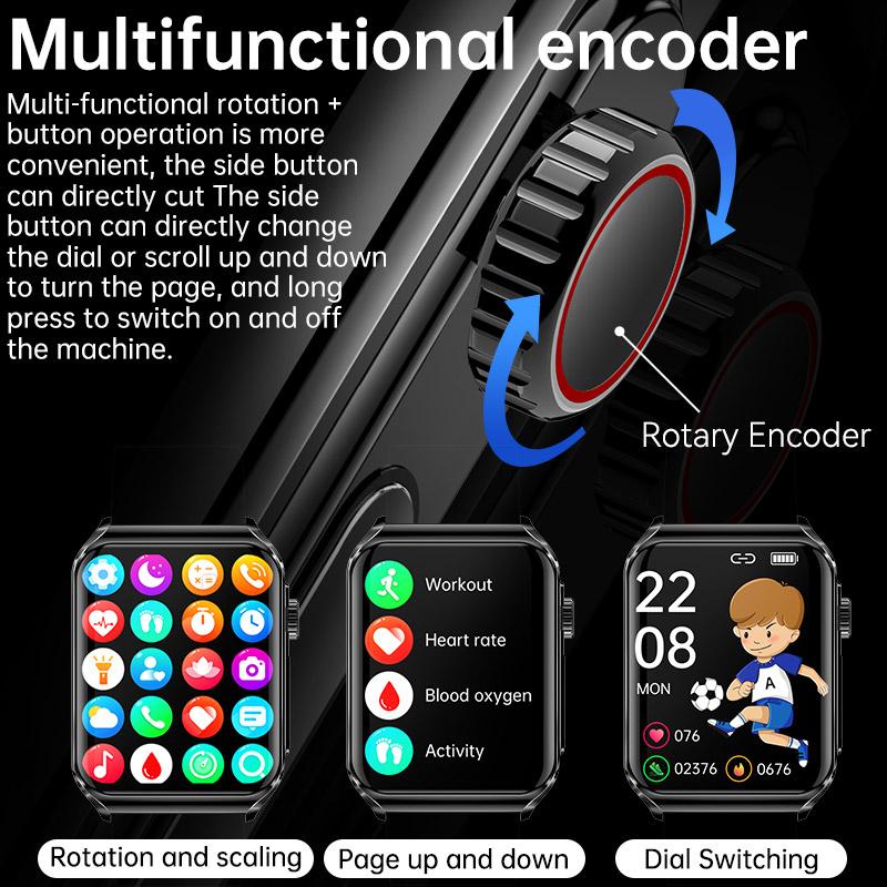 SACOSDING Hygieia-003s Max-A Bluetooth Call Smart Watch 320*380 HD 1,85 palcový displej EKG+HRV+NFC Multifunkční sportovní hodinky IP67 Vodotěsné chytré hodinky