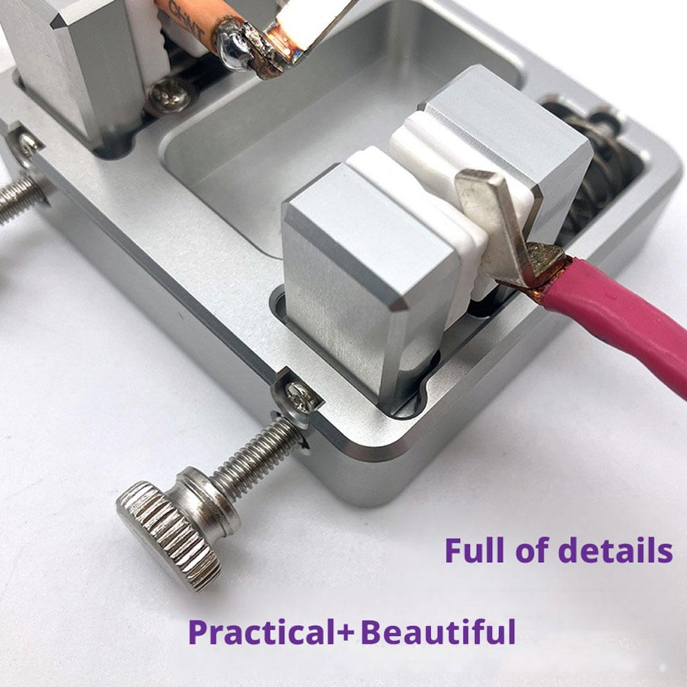Heavy-duty Aluminum PCB DIY Welding Clamp With Temperature-resistant Jaw For Circuit Board Mounting Wire Conductor Clamp