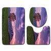 3D Landscape Bathroom Toilet Three-Piece Floor Mat Door Mat Bathroom Carpet