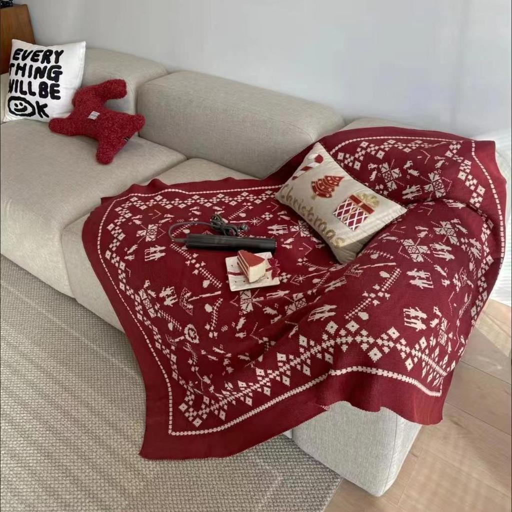 Sofateppe Julevindteppe Kontorlurteppe Sjal Klimaanleggteppe B&B Dekorativ seng Ta et sengeshåndkle.