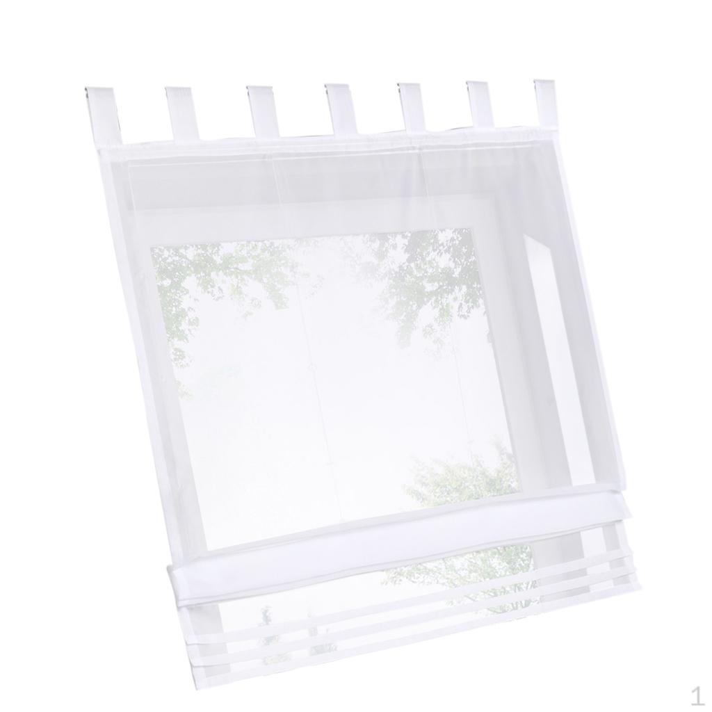 Farbe Halbvorhang für Küche/Schlafzimmer/Wohnzimmer Fensterdekoration Römisches Aufhängeschlaufen