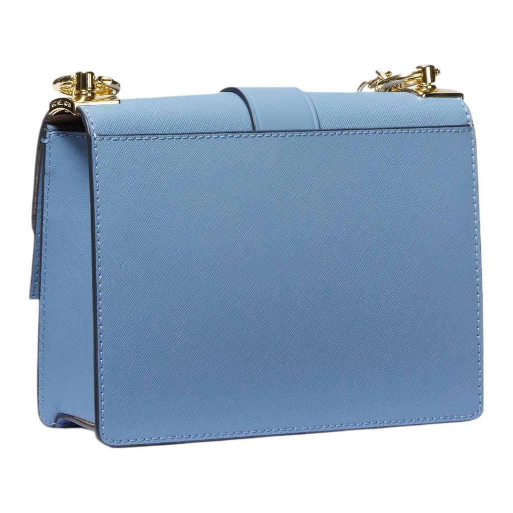 Michael Kors MK Greenwich Letter Round Logo Chain Flap Leather Shoulder Crossbody Bag Women bags Light-Blue 32S1GGRC0L-457