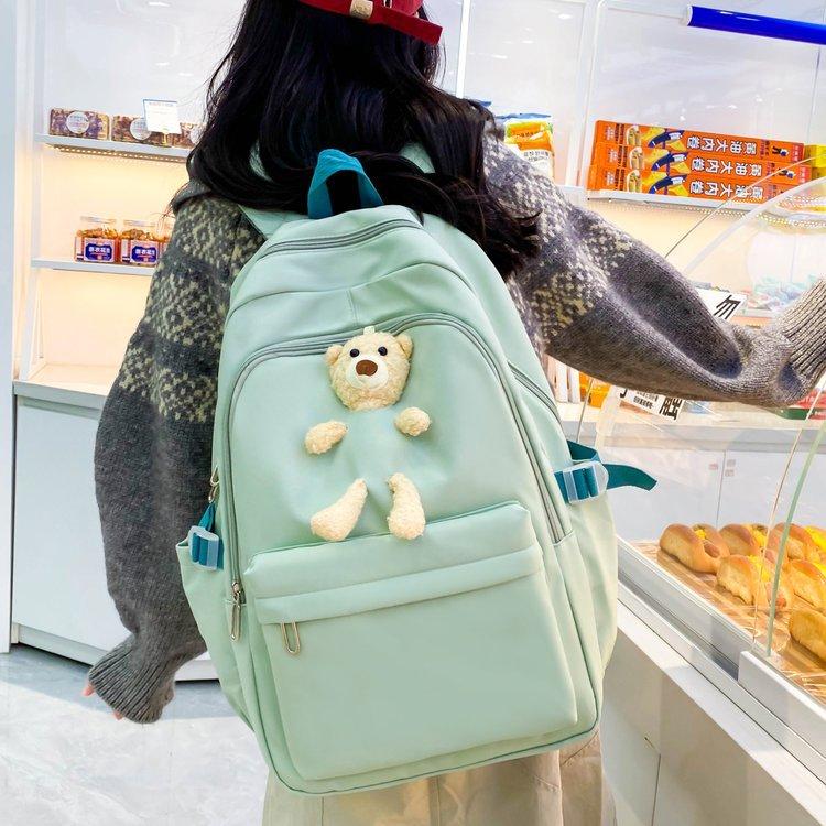 Schoolbag Korean version of female cute versatile schoolbag primary school students 3rd to 6th grade junior high school students college students