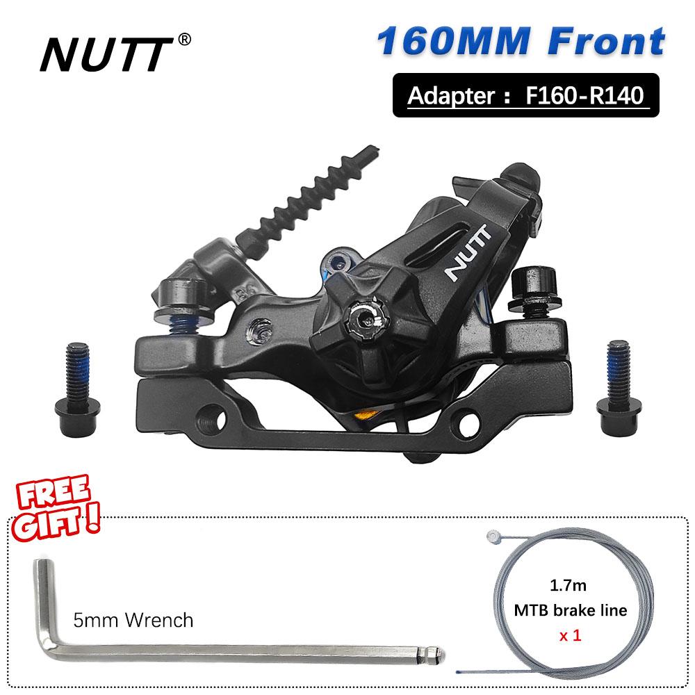 NUTT MTB Mountain Bicycle Discs Brake Red Color Brakes Line Caliper 160MM Disk 180MM Rotor For BMX Scooter Front Rear Bike Parts