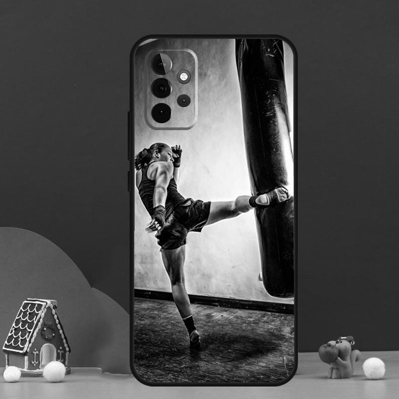Muay Thai Kickboxing Fight Case For Samsung Galaxy A54 A06 A16 A26 A36 A56 A53 A32 A52 A33 A13 A55 A35 A15 A14 A34 A17