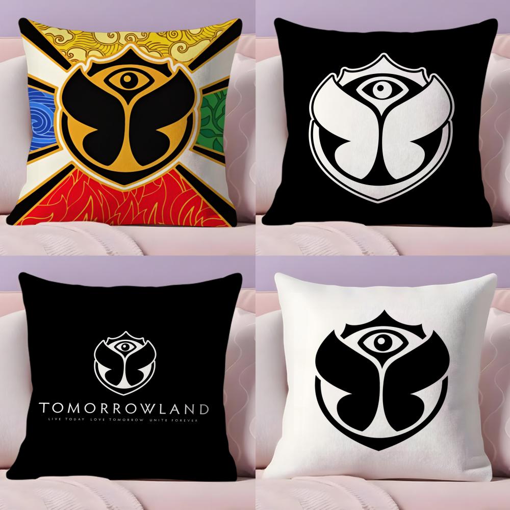 Cushion Cover Tomorrowland Music Festival Plush Fabric Soft Double-Sided Printed Sofa Warm Winter Home Gift Pillow Case