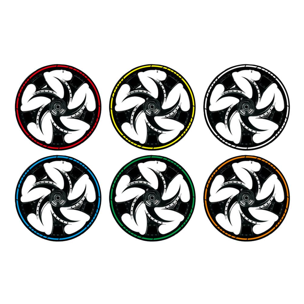 16 stk motorsykkel bilhjul felg 16 reflekterende striper 18" stripe tape klistremerker
