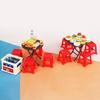 Mini Stool Dollhouse Folding Table Doll Furniture Dollhouse Small Chair  Home Decor