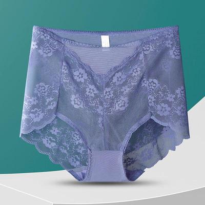 Neue Frauen Höschen Sexy Spitze Hohle Blume Dessous Hohe Taille Kolben-heber Briefs Mesh Atmungsaktive Hose Weibliche Nahtlose Unterwäsche
