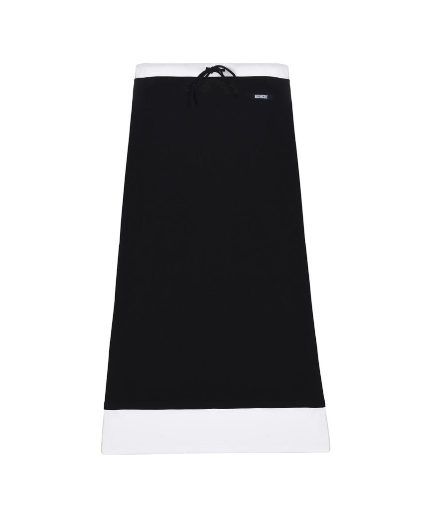 Nigaennikol Double Layered Long Skirt_Black