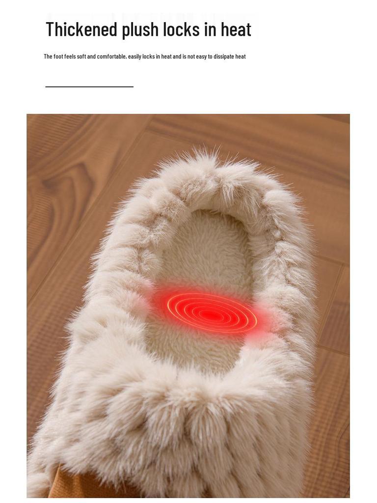 Plush Non-Slip Cotton Slippers for Men & Women - Cozy, Thick-Soled, Perfect for Indoor & Outdoor Use In Fall & Winter