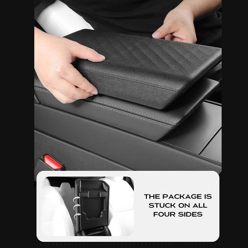New Central Armrest Cover for Tesla New Model Y Juniper Launch 2025 Model 3 Highland 2024 TPE Soft Case Center Lid Accessories